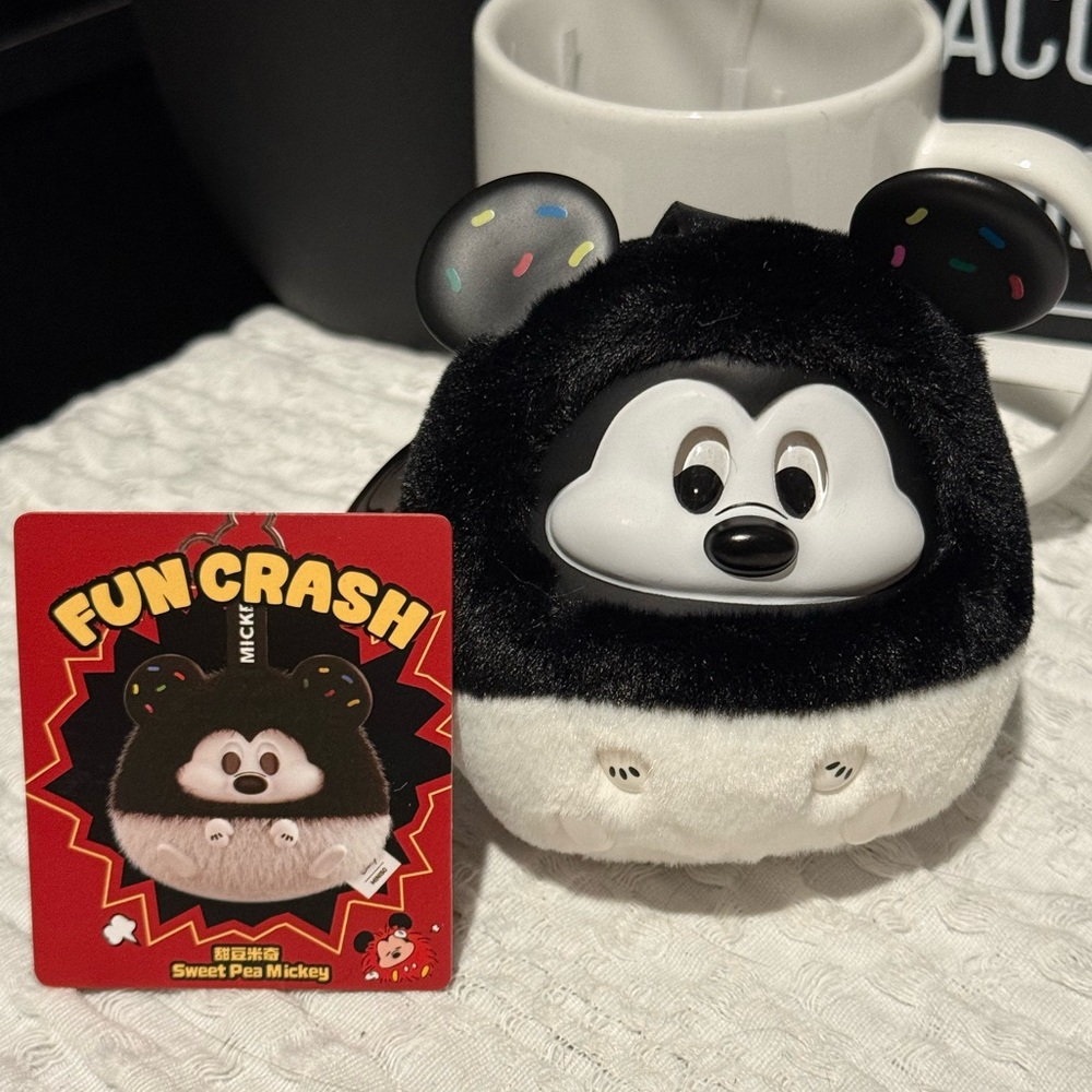 Disney Fun Crash Mickey Plush - Black and White